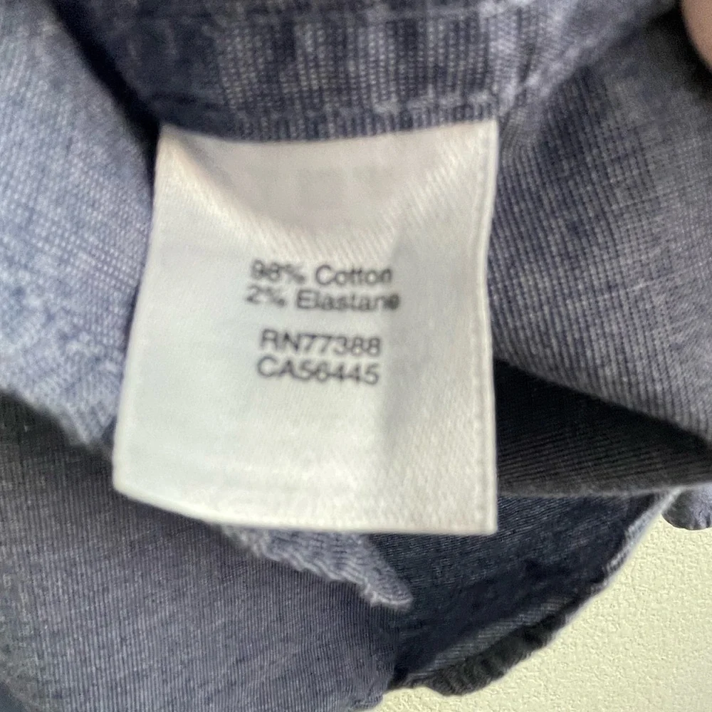 J Crew Slim Fit Flex Button Down Long Sleeve Blue Size XL